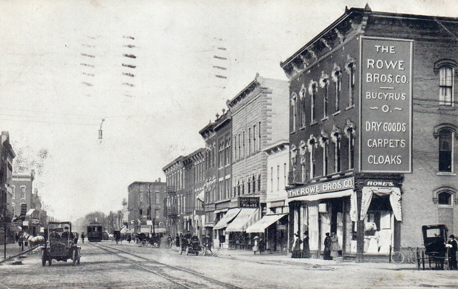 The Town Bros Co. Drygoods Carpets & Cloaks Vintage Bucyrus OH Ohio Postcard