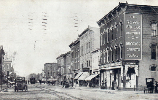 The Town Bros Co. Drygoods Carpets & Cloaks Vintage Bucyrus OH Ohio Postcard