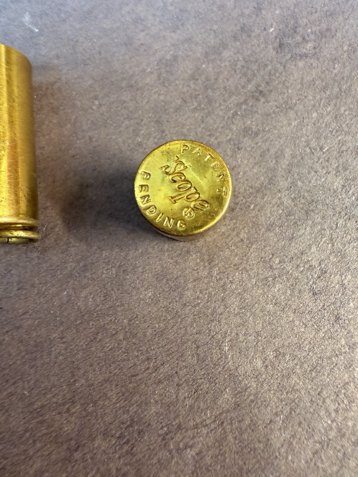 Vintage Scope Brass Telescoping Cigarette Holder Case Pendant Keychain Ring