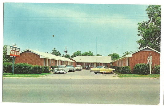 Carson Motel Hotel AAA Tifton Georgia GA Brick Building Post Card