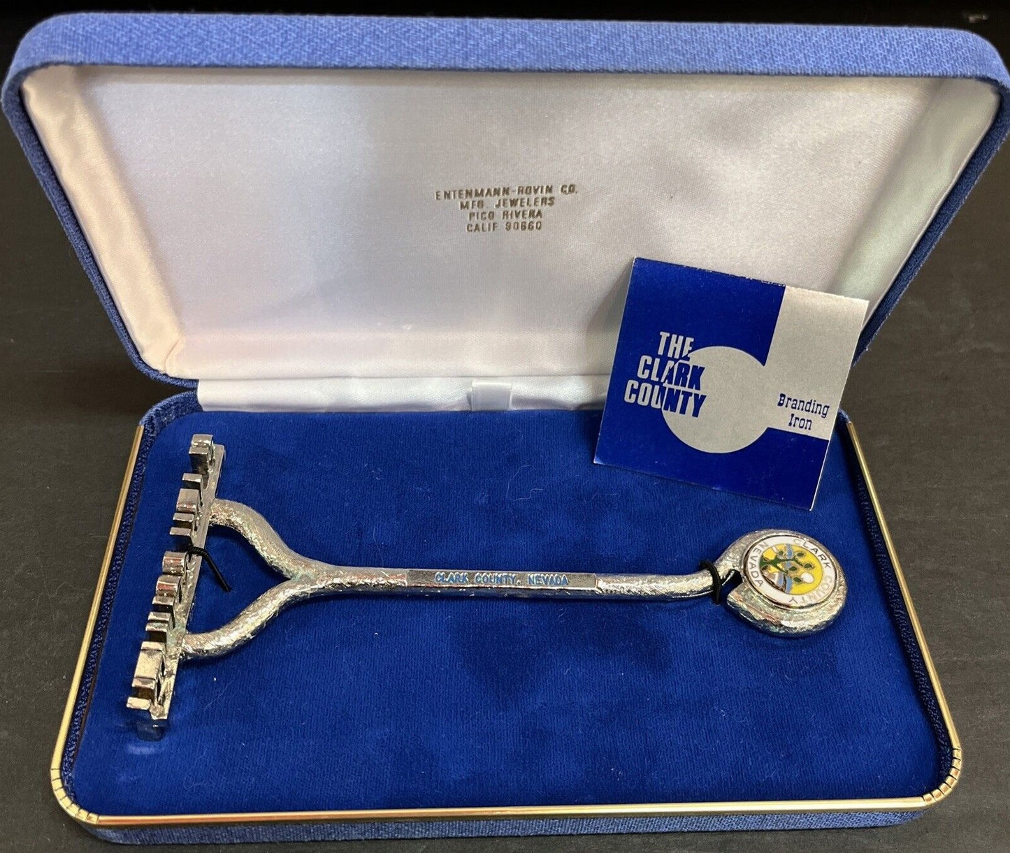 CLARK COUNTY LAS VEGAS, NEVADA HOME OF THE FAMOUS STRIP 6 INCH BRANDING IRON!