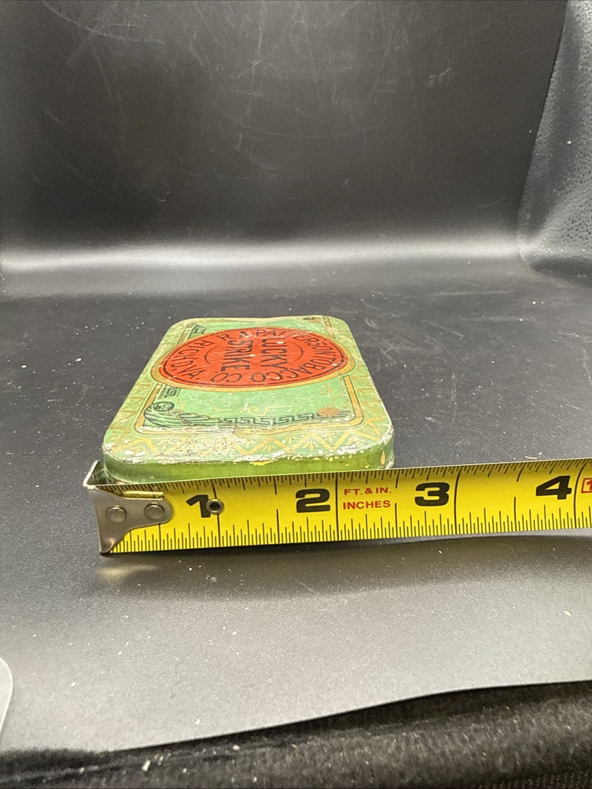 Vintage 1920s Lucky Strike Cigarette Tin Box R A Patterson Tobacco Co