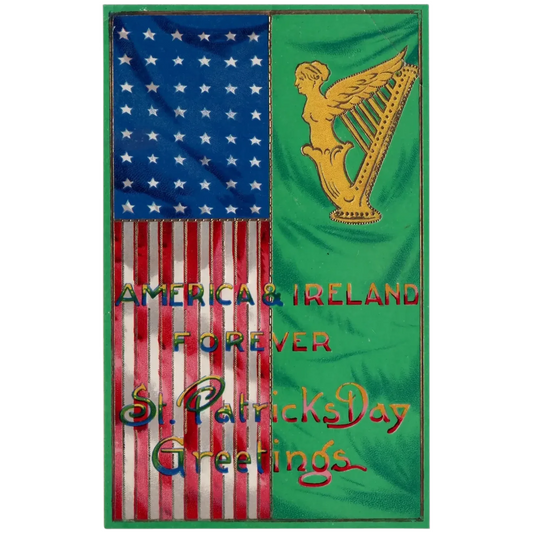 America & Ireland Forever St. Patrick's Day Greetings Sampson Brothers Postcard