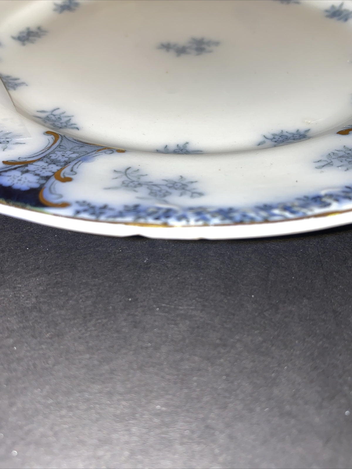 2 Retired J& G Meakin Hanley England Flo- Blue 7.5” salad Plates- 1907