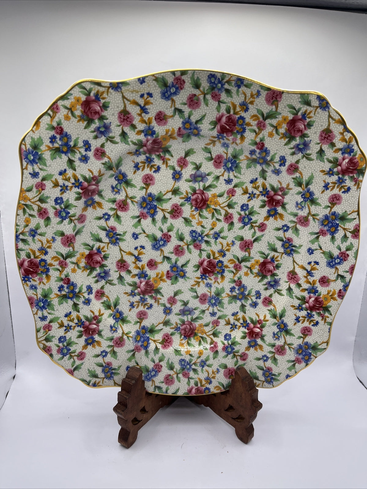 Vintage Royal Winton Old Cottage Chintz Plate, 12”, England