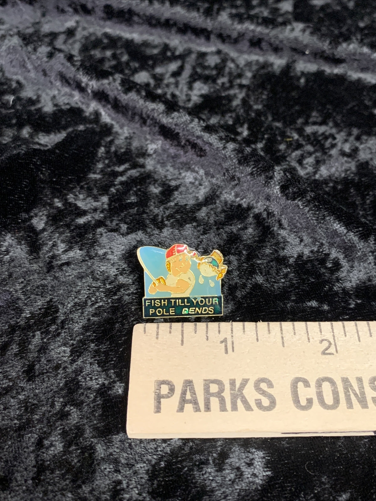 1987 "Fish Till Your Pole Bends" AGB Pinback 