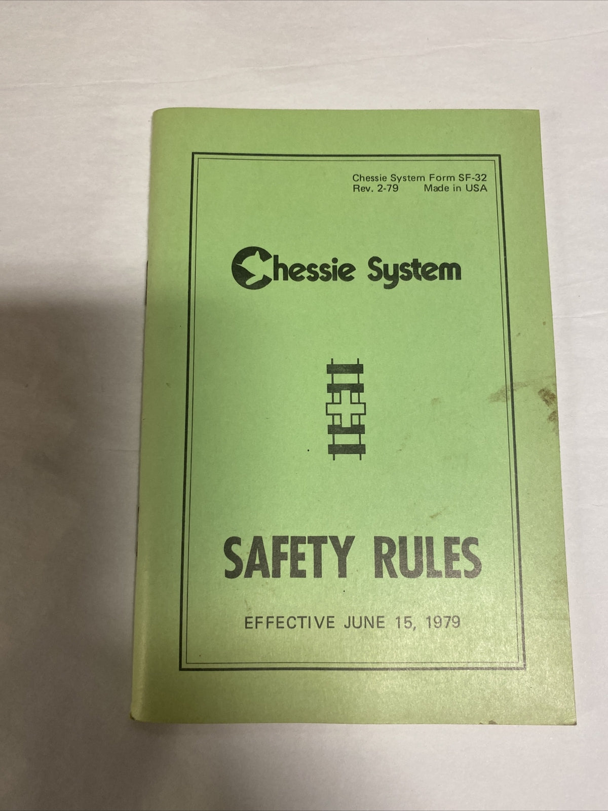 June 15, 1979 Chessie System Safety Rules Book Vintage Railroad Rules