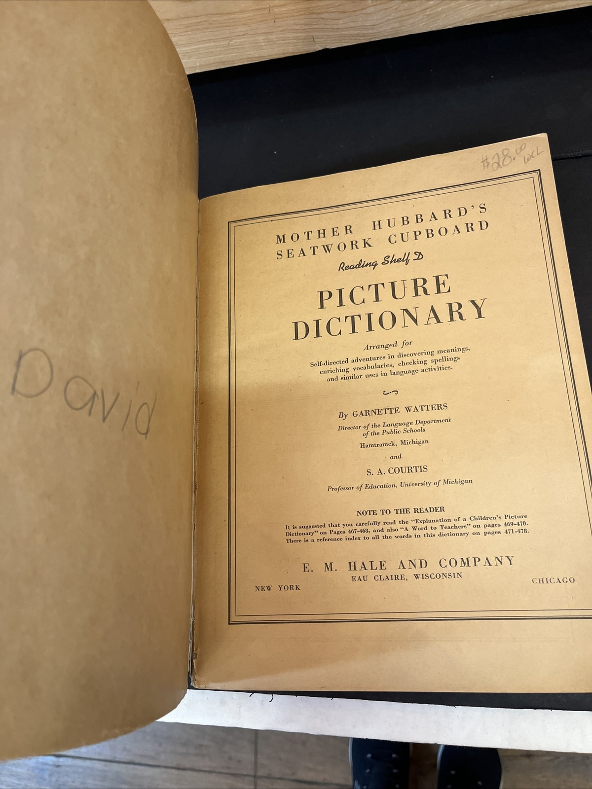 The Picture Dictionary for Children by Garnette Watters and S. A. Courtis, 1948