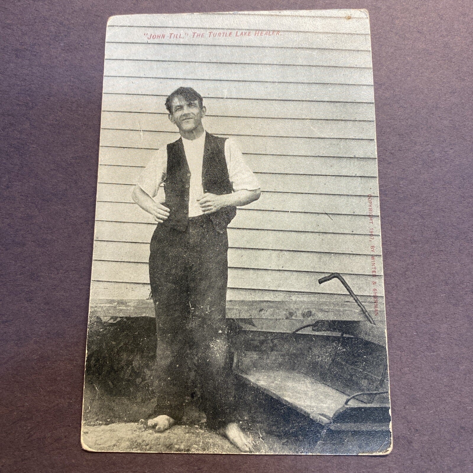 John Till The Turtle Lake Healer Richmond WI WIS Wisconsin Postcard