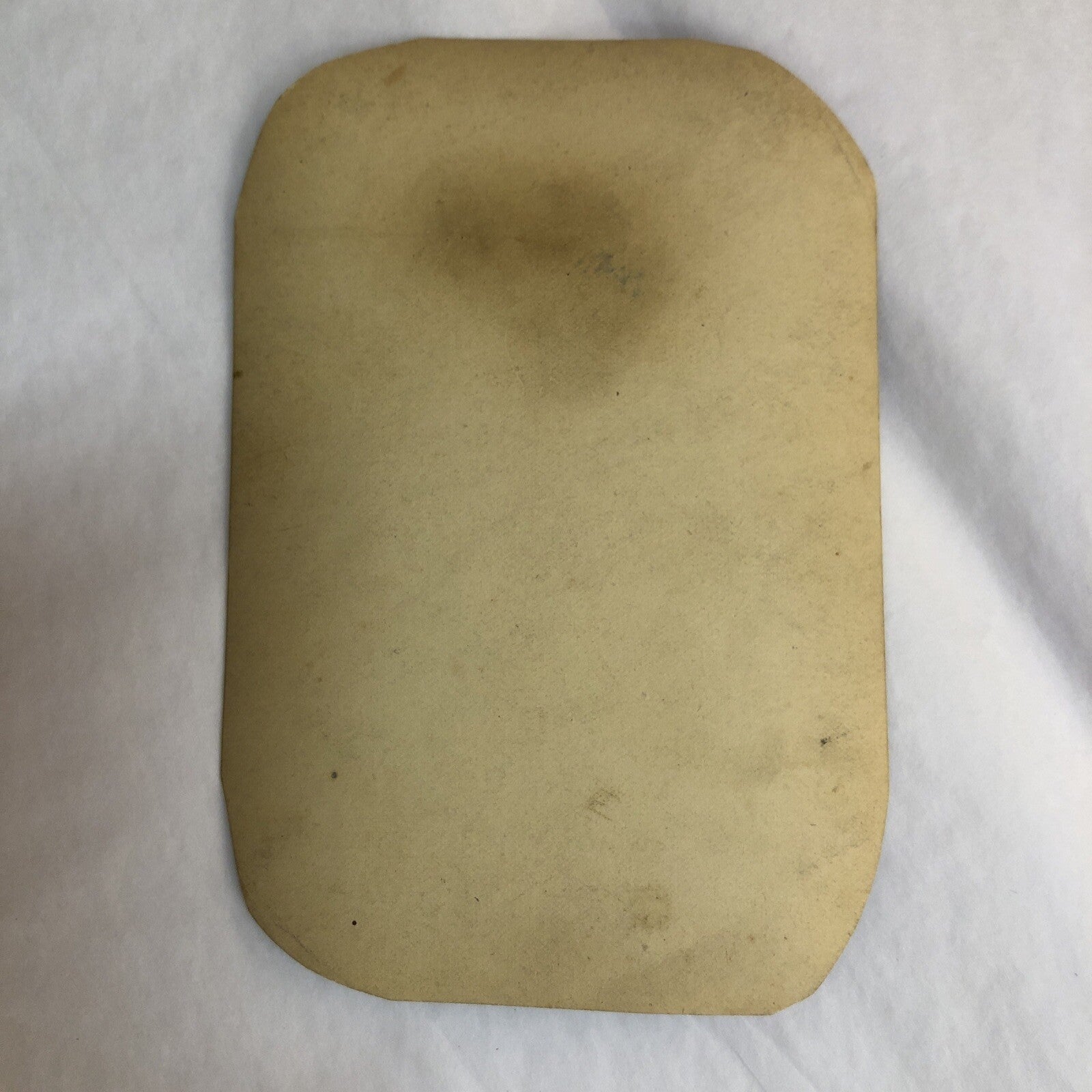 Real Photo 3-1/4x4-3/4"  Toddler Baby Wears Necklace Sitting on Caned Chair