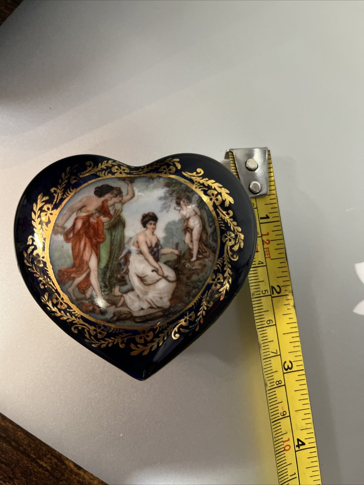 Trinket Jewelry Box Martinroda Porcelain Hand Painted Made in Germany Pm Signed