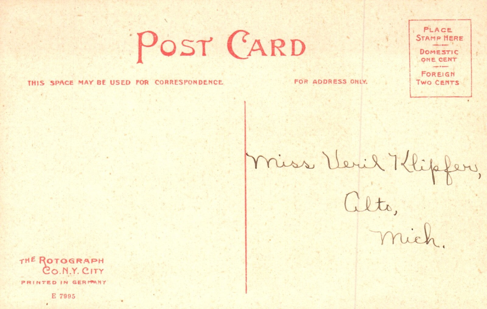 City Hall in Hastings Michigan MI Postcard