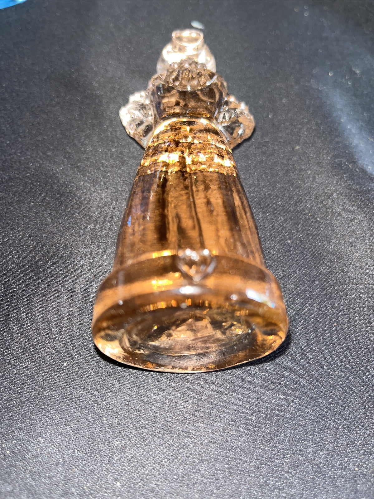 VINTAGE 1970’s Degenhart Glass Amber Carnival Colonial Women Girl Figurine