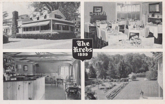 Four Views The Krebs 1899 Skaneateles New York NY Restaurant Postcard