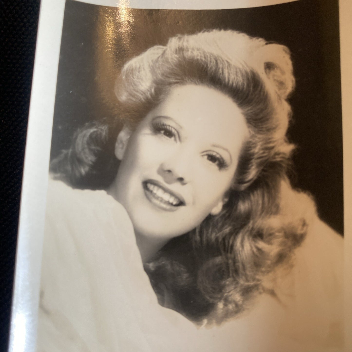 Real Photo  Dinah Shore 2.5" x 4" Hollywood Movie Star Fan Club