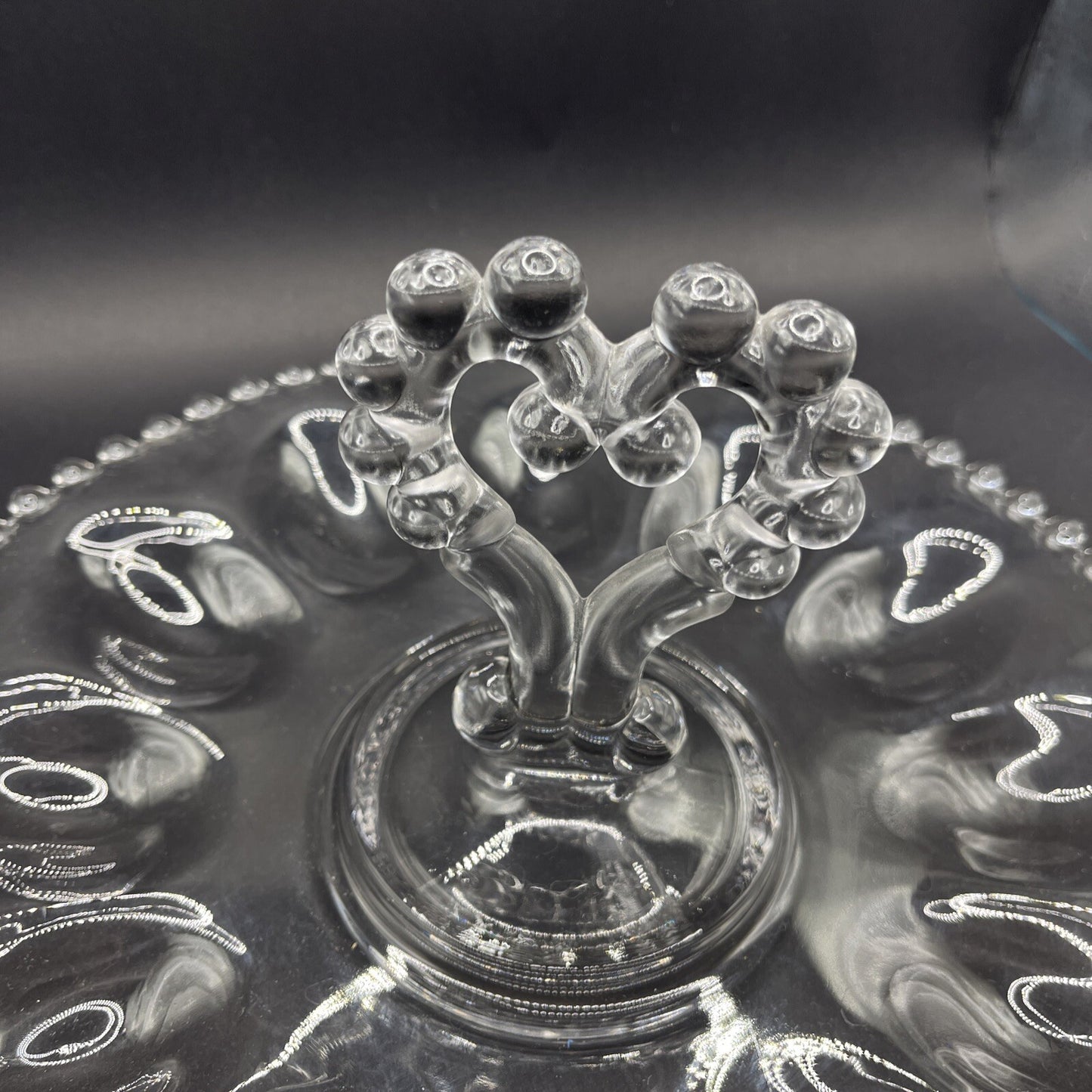 VINTAGE IMPERIAL GLASS 400 154 "CANDLEWICK" 11 1/2" DEVILED EGG SERVER - NICE !