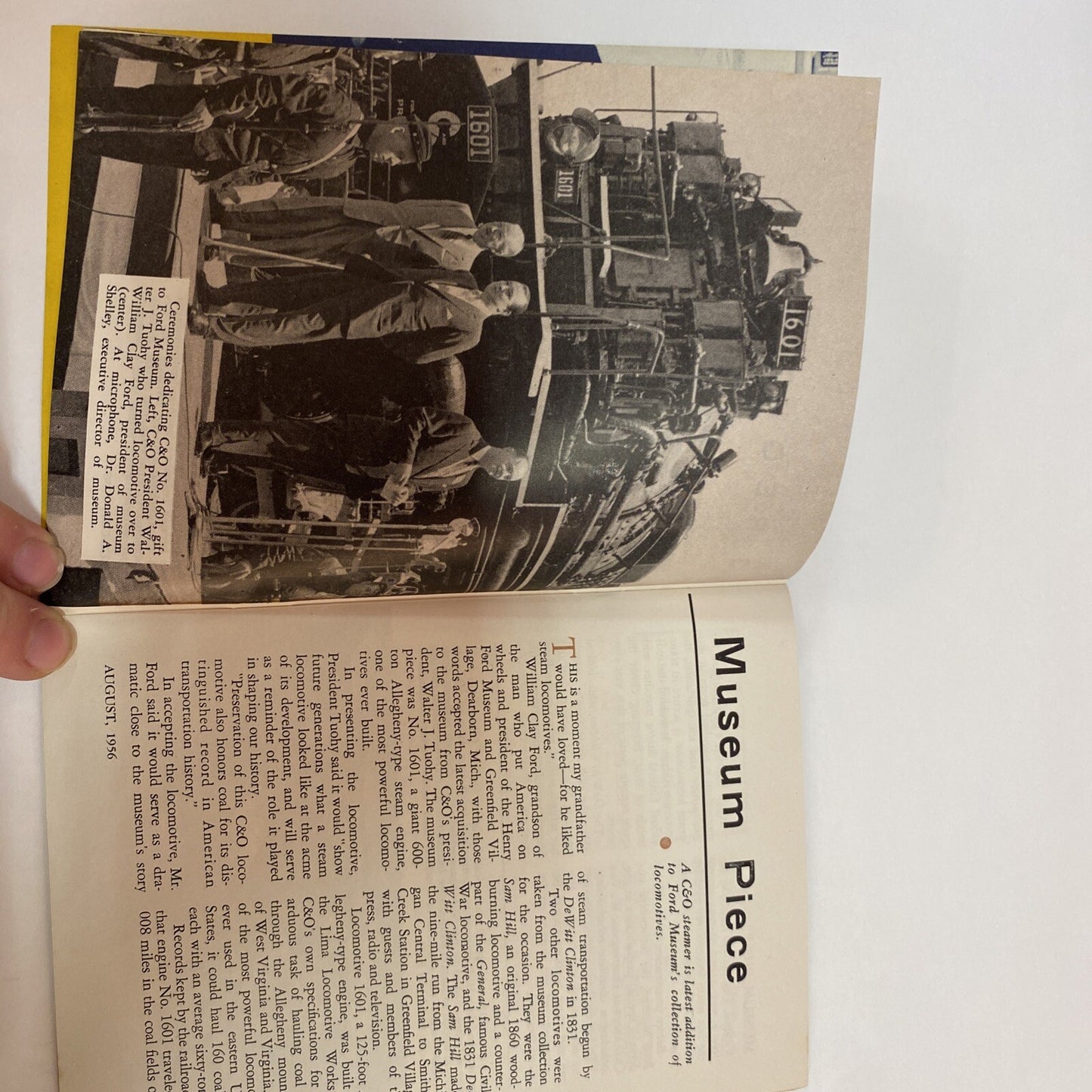 August 1956 TRACKS MAGAZINE CHESAPEAKE & OHIO RAILROAD RR TRAINS  