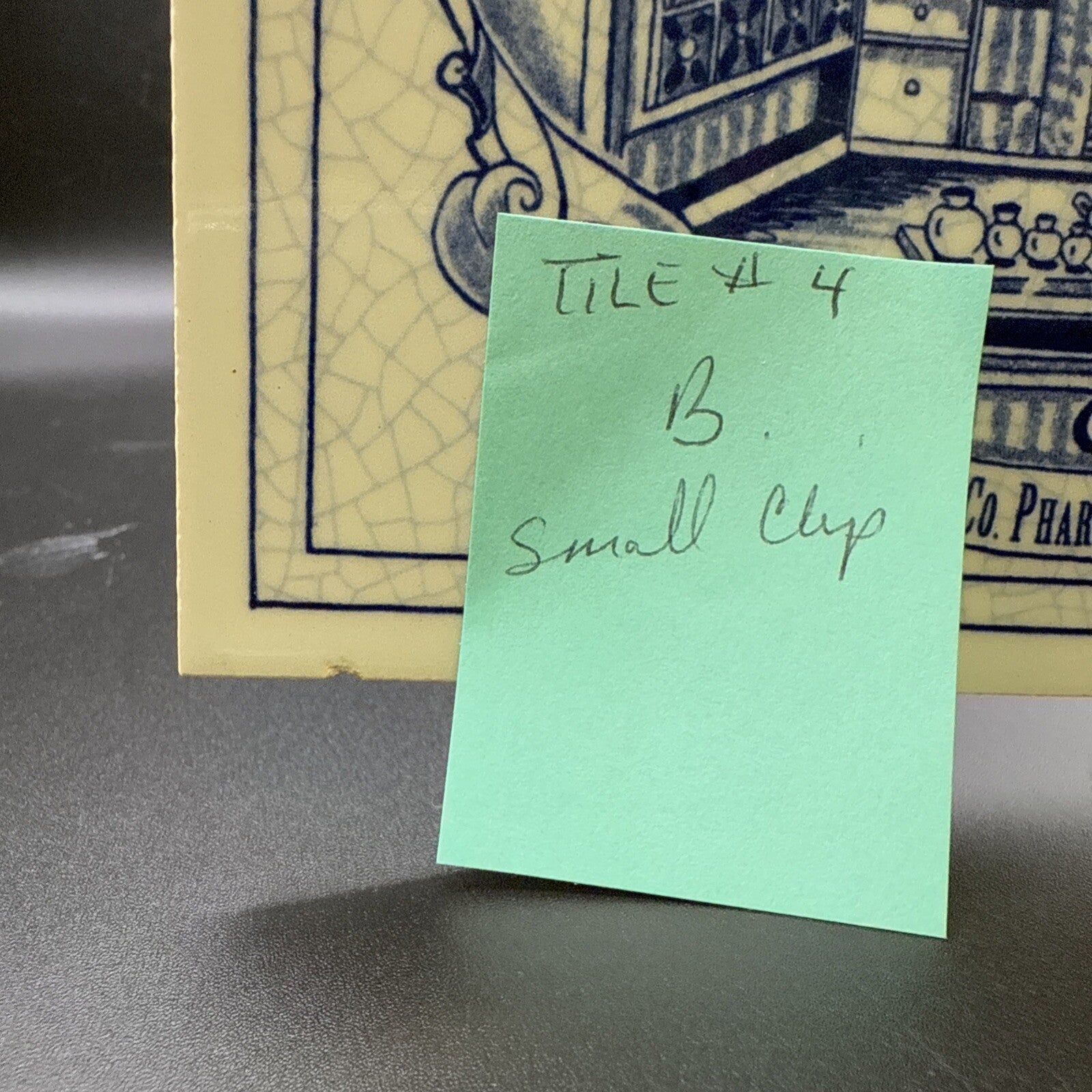 Delft Tile Schoonhaven Holland Vintage Tile Delft Blue White Pharmacy Drug # 4A