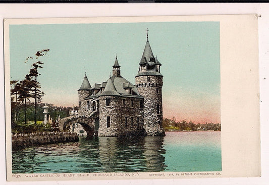 Early Water Castle On Heart Island Thousand Islands NY New York # 6637 Postcard