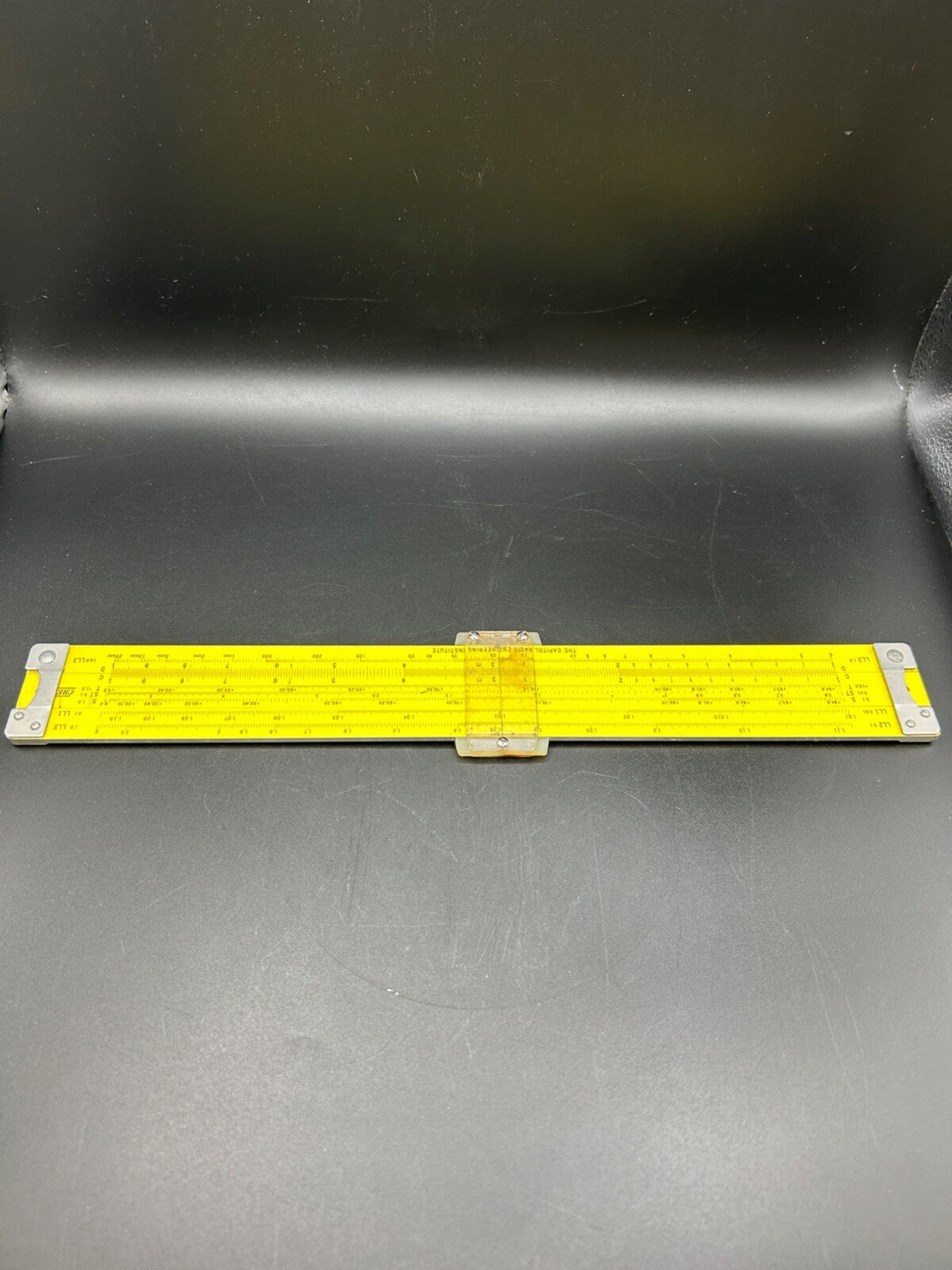 Pickett Model N531 ES 12" Metal Slide Rule Leather case Capitol Radio Engineerin