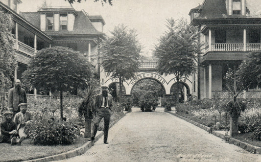 Men In beards House of David Benton Harbor MI Michigan Postcard