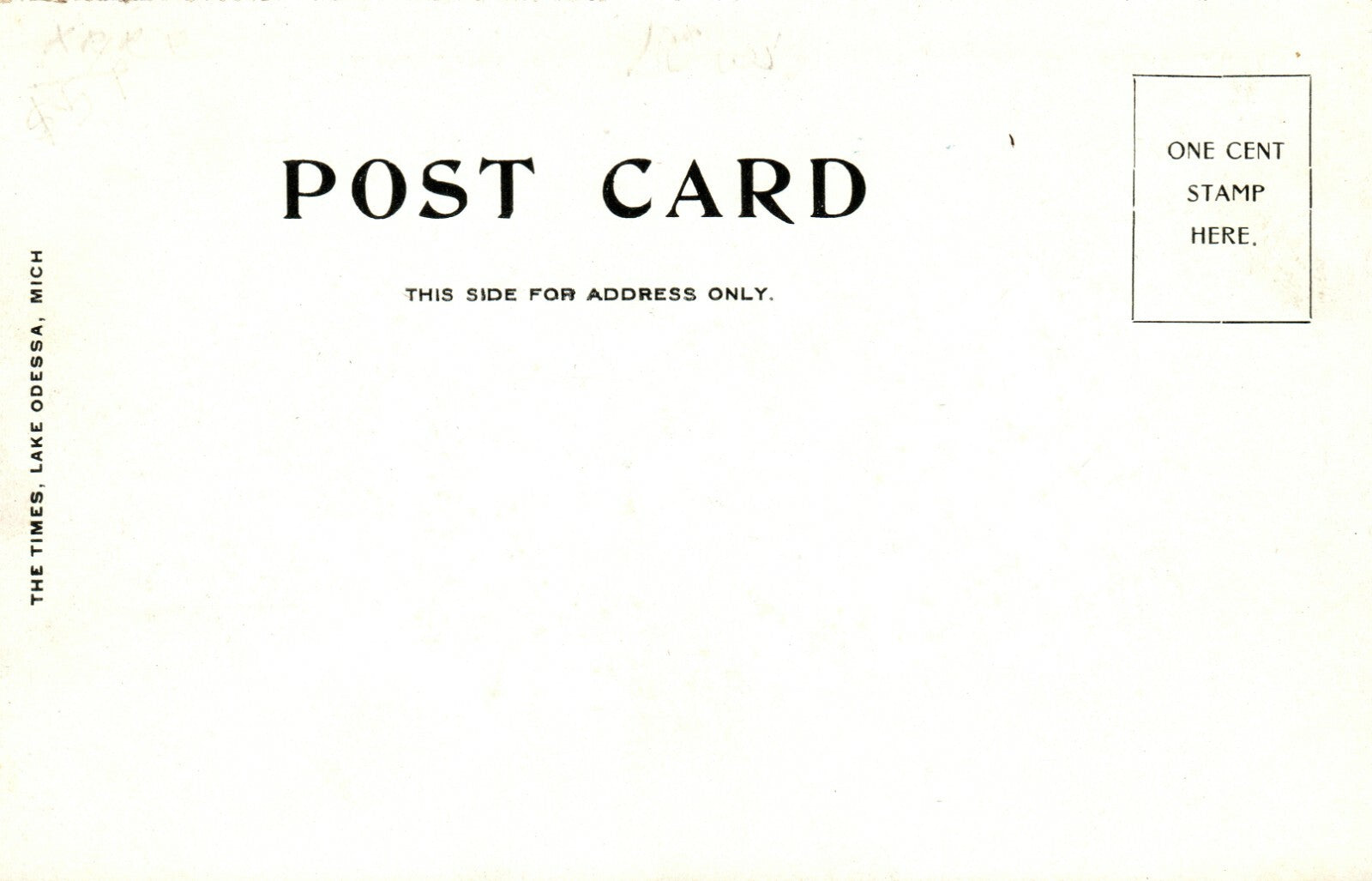 Pre 1907 Lake Odessa Fourth Avenue Business Section Mich Michigan MI  Postcard