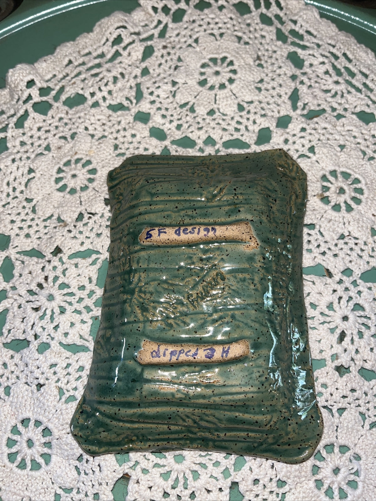 Studio Art Pottery Trinket Dish / Soap Dish  USA Made 5"