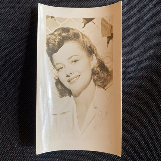 Real Photo Olivia De Havilland 2.5" x 4" Hollywood Movie Star Fan Club