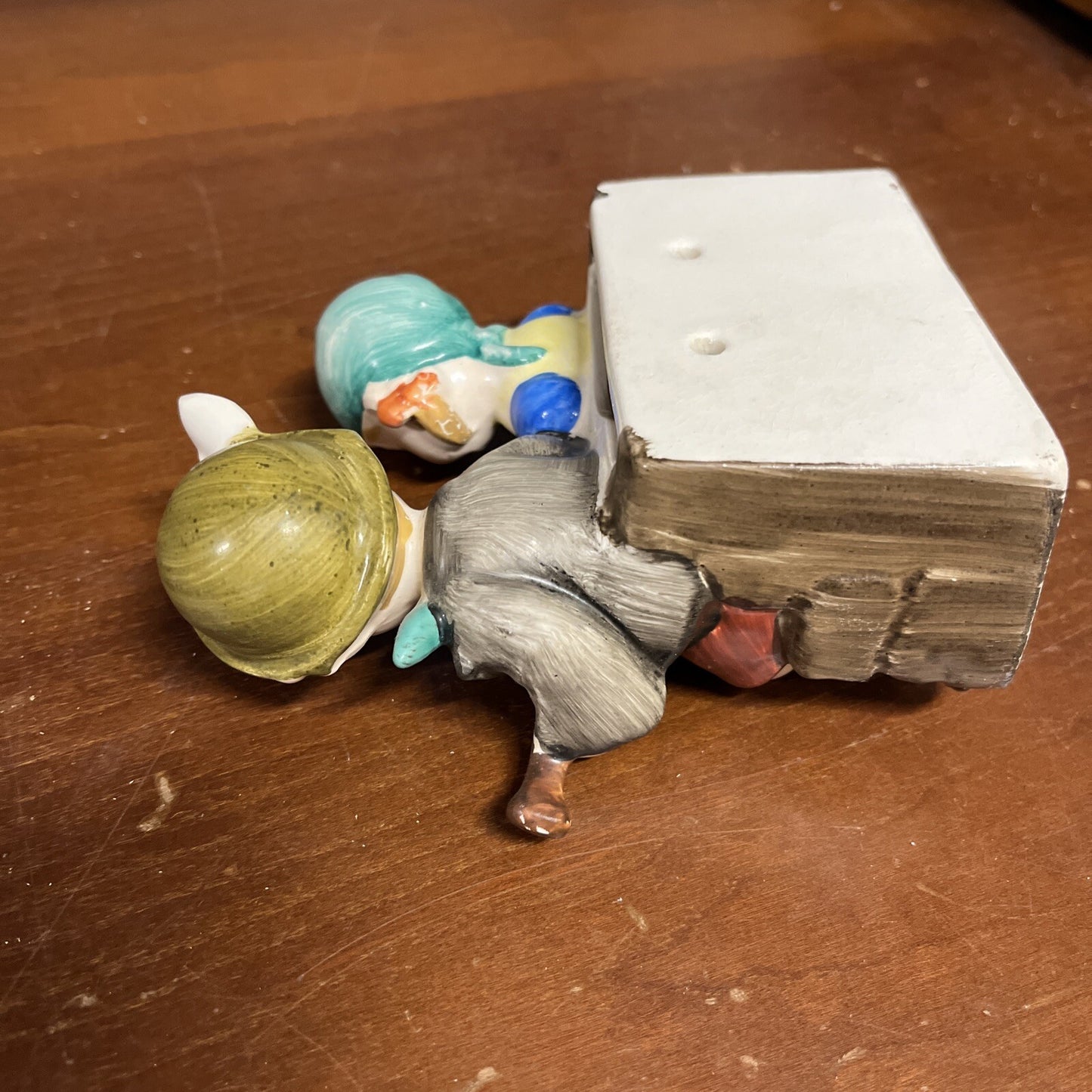 Vintage  Porcelain Wall Pocket  Boy & Girl Ceramic Old Japanese Figurine Kids