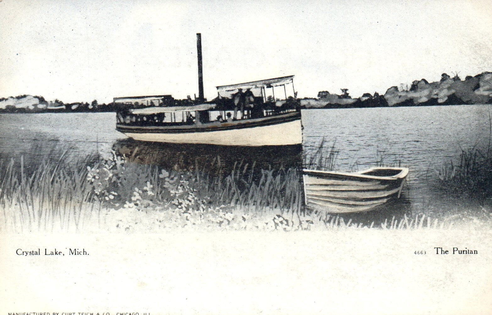 The Puritan on Crystal Lake Michigan Mich MI Postcard