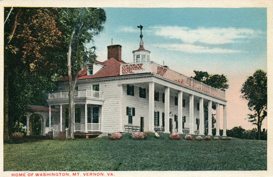 Home Of Washington Mt Vernon Potomac Shore VA Virginia  Postcard