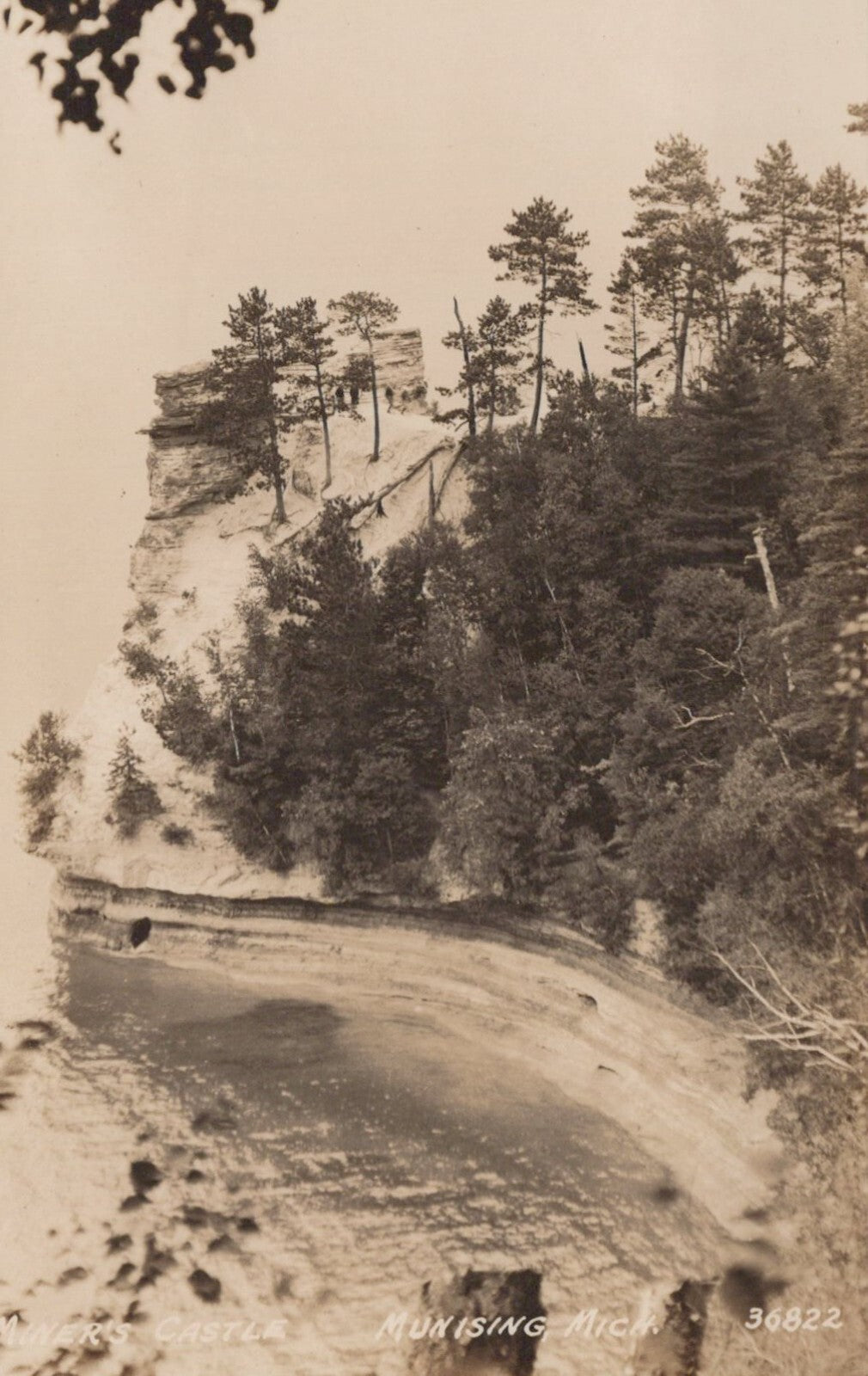 Real Photo Miners Castle 36822 Munising MI Michigan Mich Postcard
