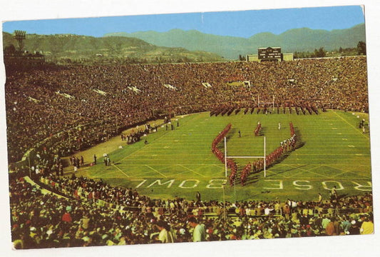 Rose Bowl Pasadena California CA Brookside Park Band Postcard