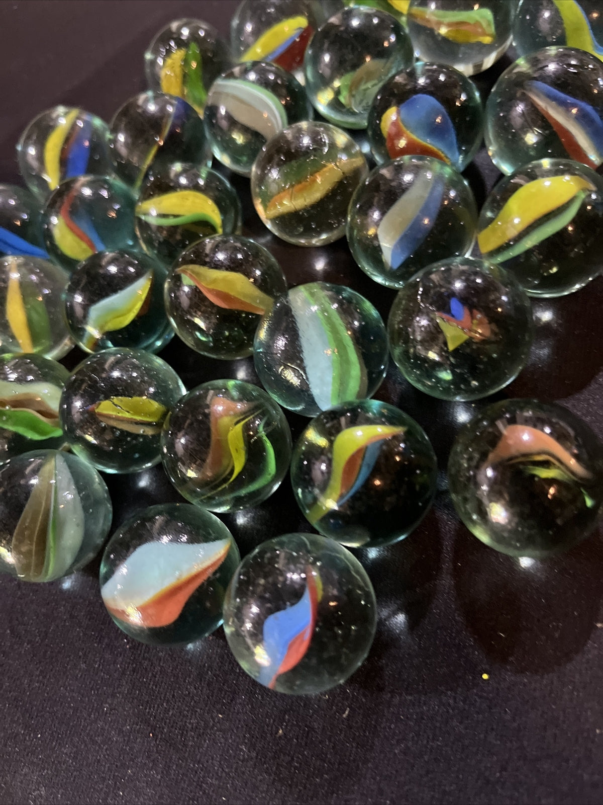 Vintage Lot of 30 Cat’s Eye Marbles