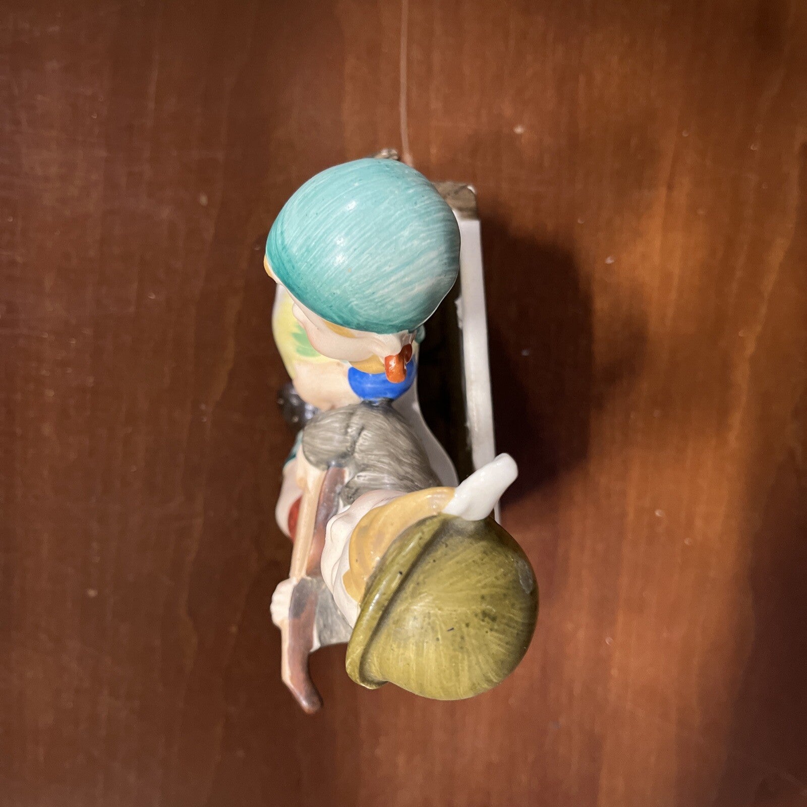 Vintage  Porcelain Wall Pocket  Boy & Girl Ceramic Old Japanese Figurine Kids