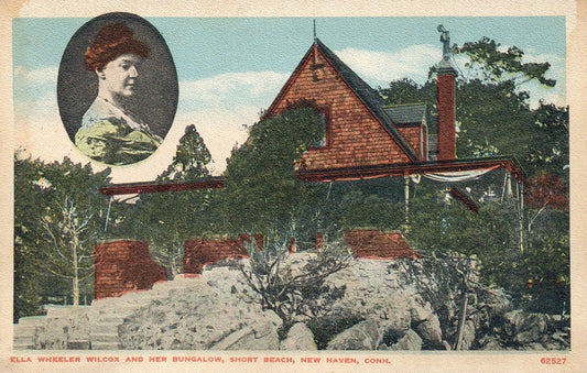 Ella Wheeler Wilcox & Her Bungalow Short Beach New Haven CT Connecticut Postcard
