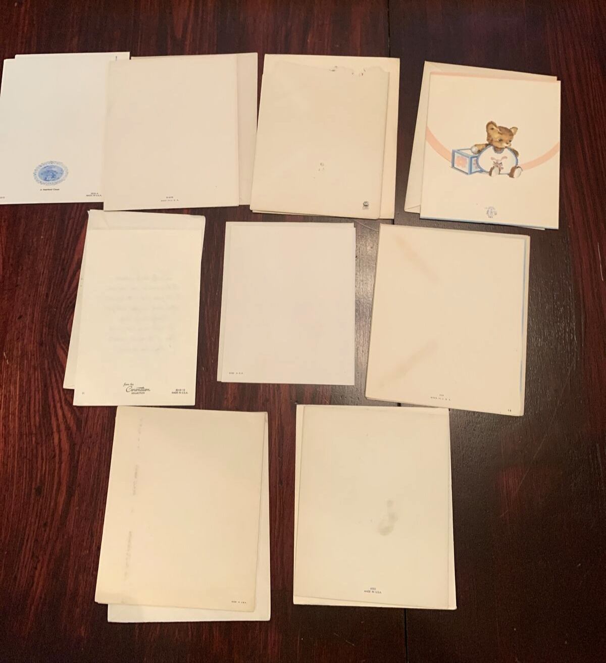 Lot of 19 Vintage Baby Announcement/ Birth Greeting Cards