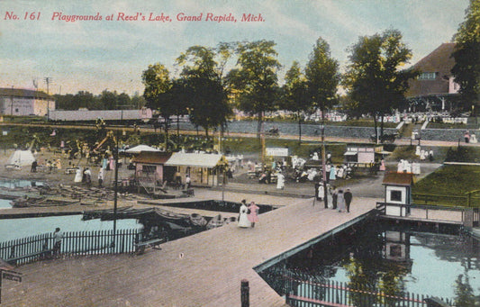 161 Playgrounds at Reeds Lake Grand Rapids Michigan MI Mich Postcard