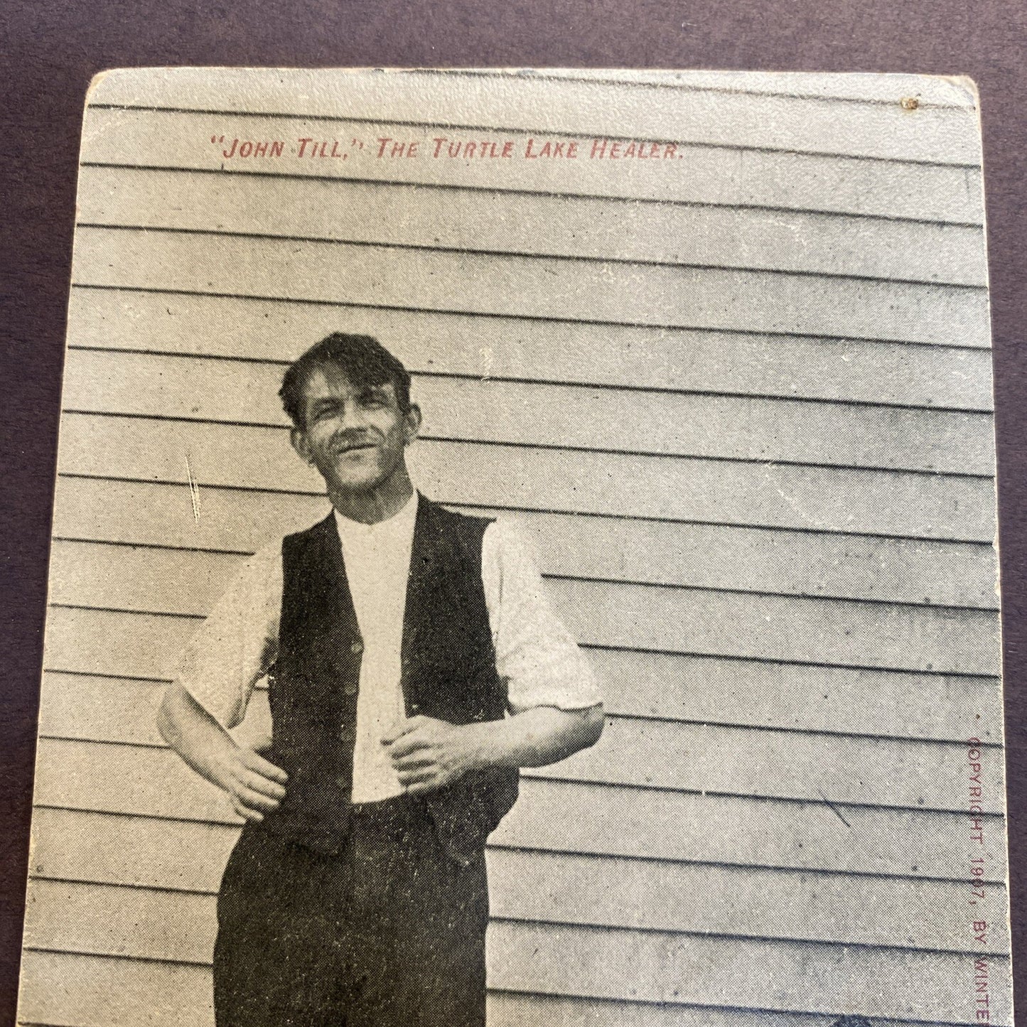 John Till The Turtle Lake Healer Richmond WI WIS Wisconsin Postcard