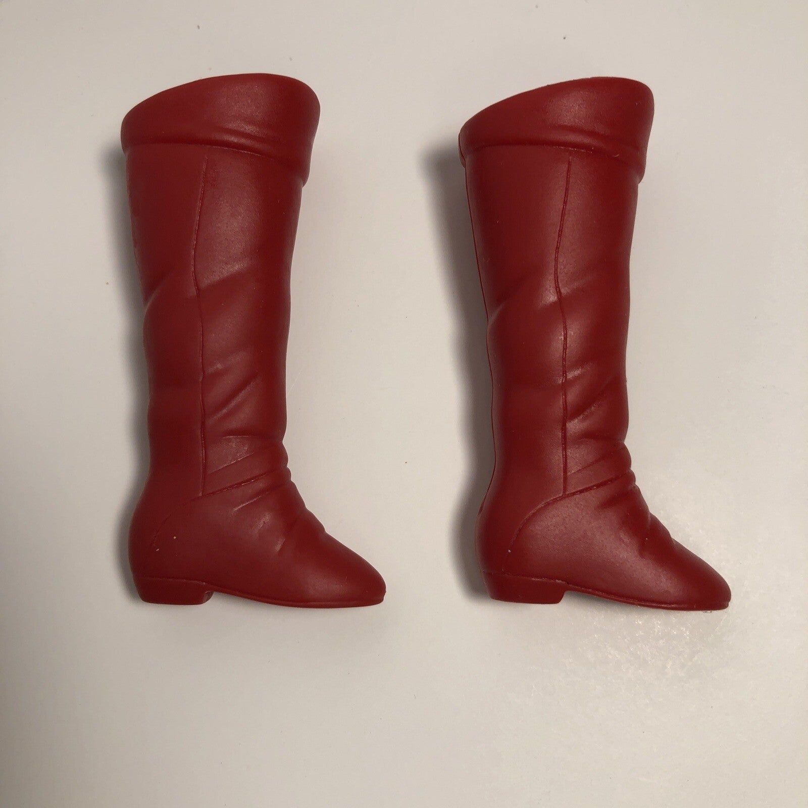 Barbie Doll Size Red Boots Shoes #01 (Doll not included)