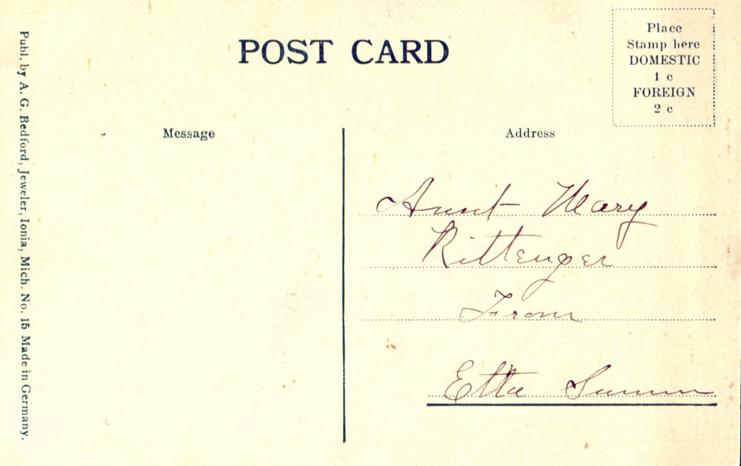 Presbyterian Church Building in Ionia MI Michigan Postcard