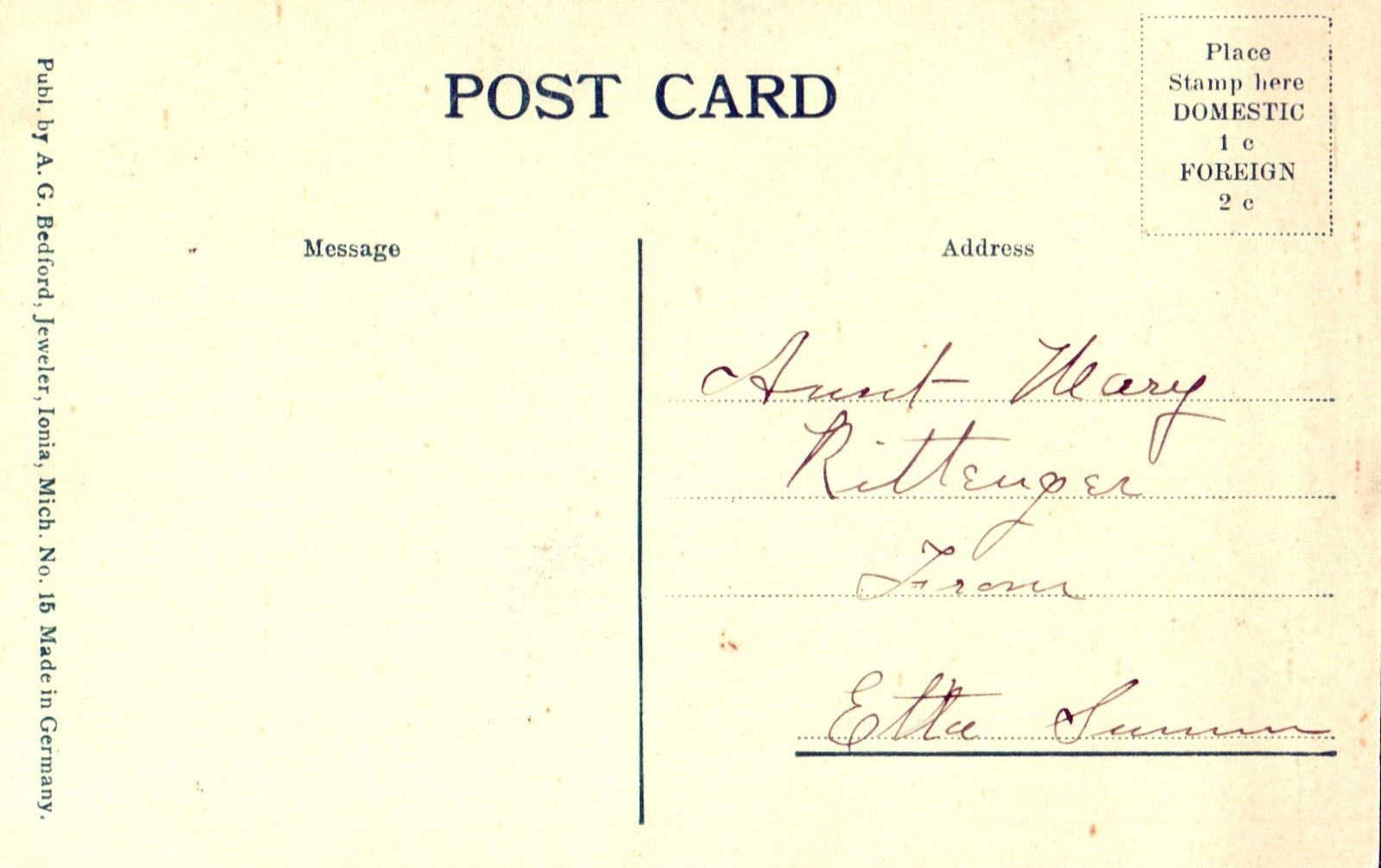 Presbyterian Church Building in Ionia MI Michigan Postcard