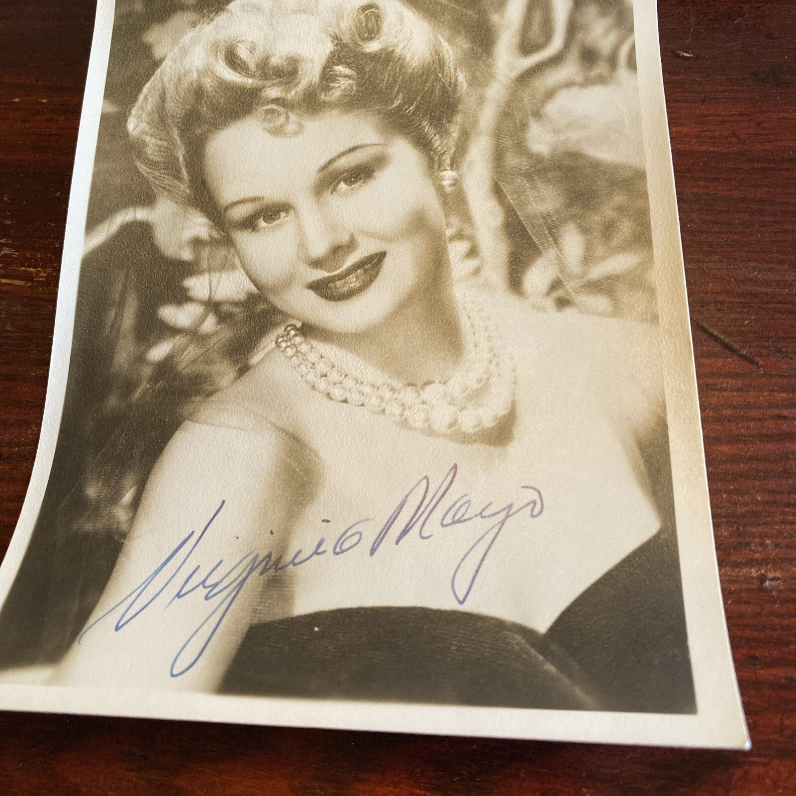 Hollywood Movie Star AUTOGRAPHED INK  Real PHOTO  Virginia Mayo  Signed 5 x 7