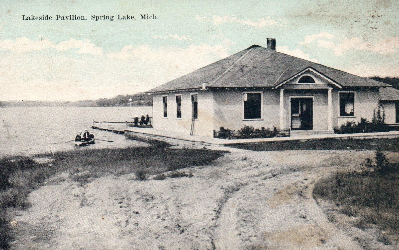 Lakeside Pavilion Spring Lake Mich Michigan Postcard