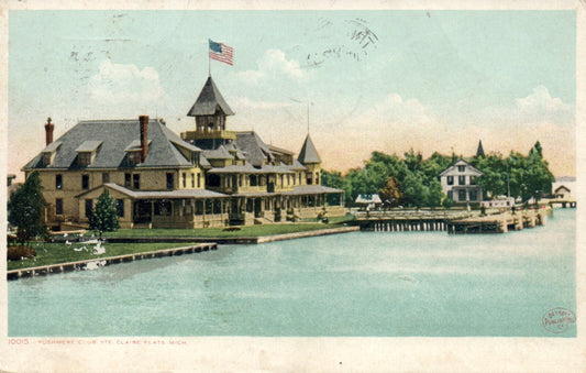 Rushmere Club Ste. Claire Flats Michigan Mich MI Postcard