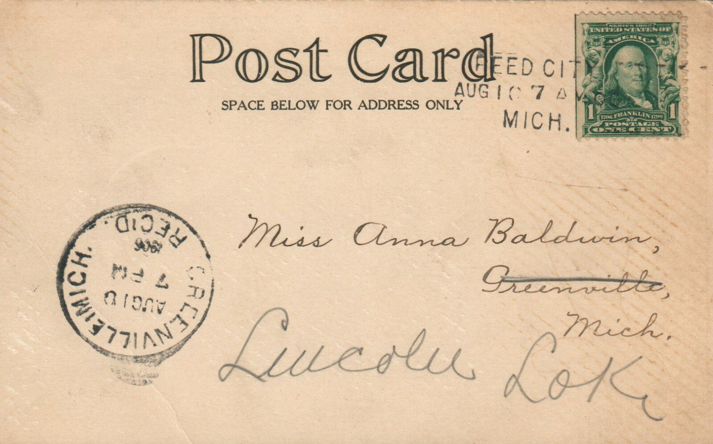 M.E. Campground, Reed City Michigan MI Mich Postcard