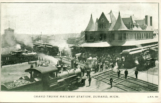 Grand Trunk Railway Station Durand Mich Michigan MI