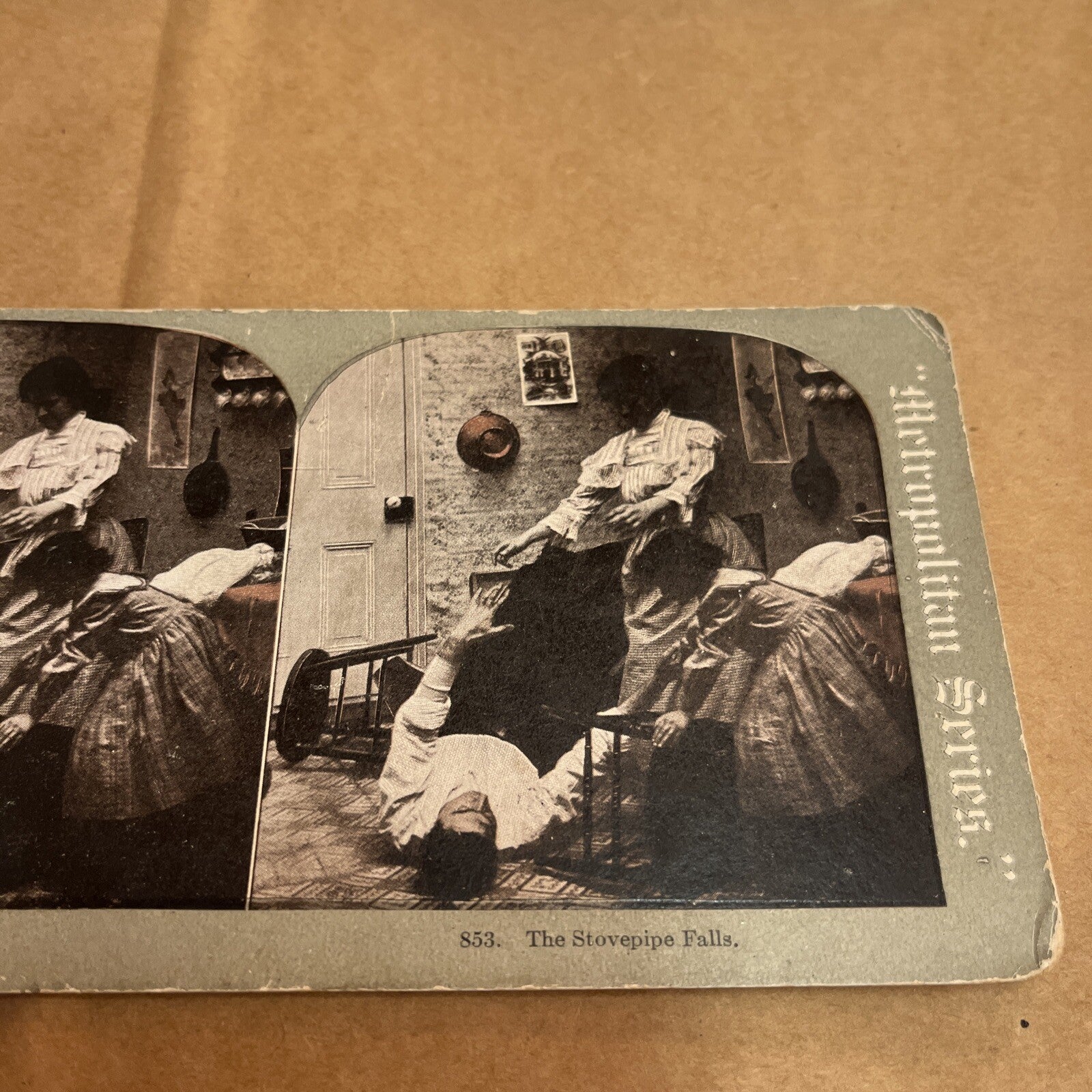 THE STOVE PIPE FALLS,  POLYCHROME STEREOVIEW Color Card