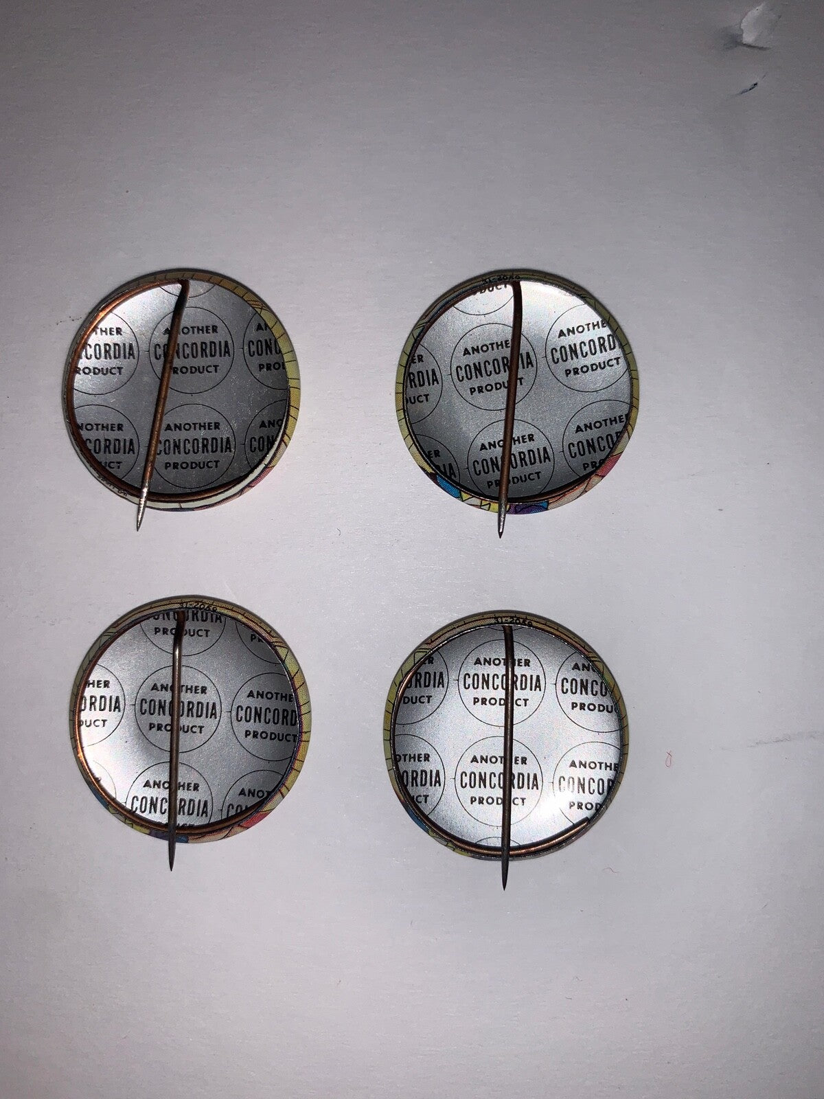 Lot of 4 Vintage Sunday School Jesus Welcomes 1" Litho Pinback