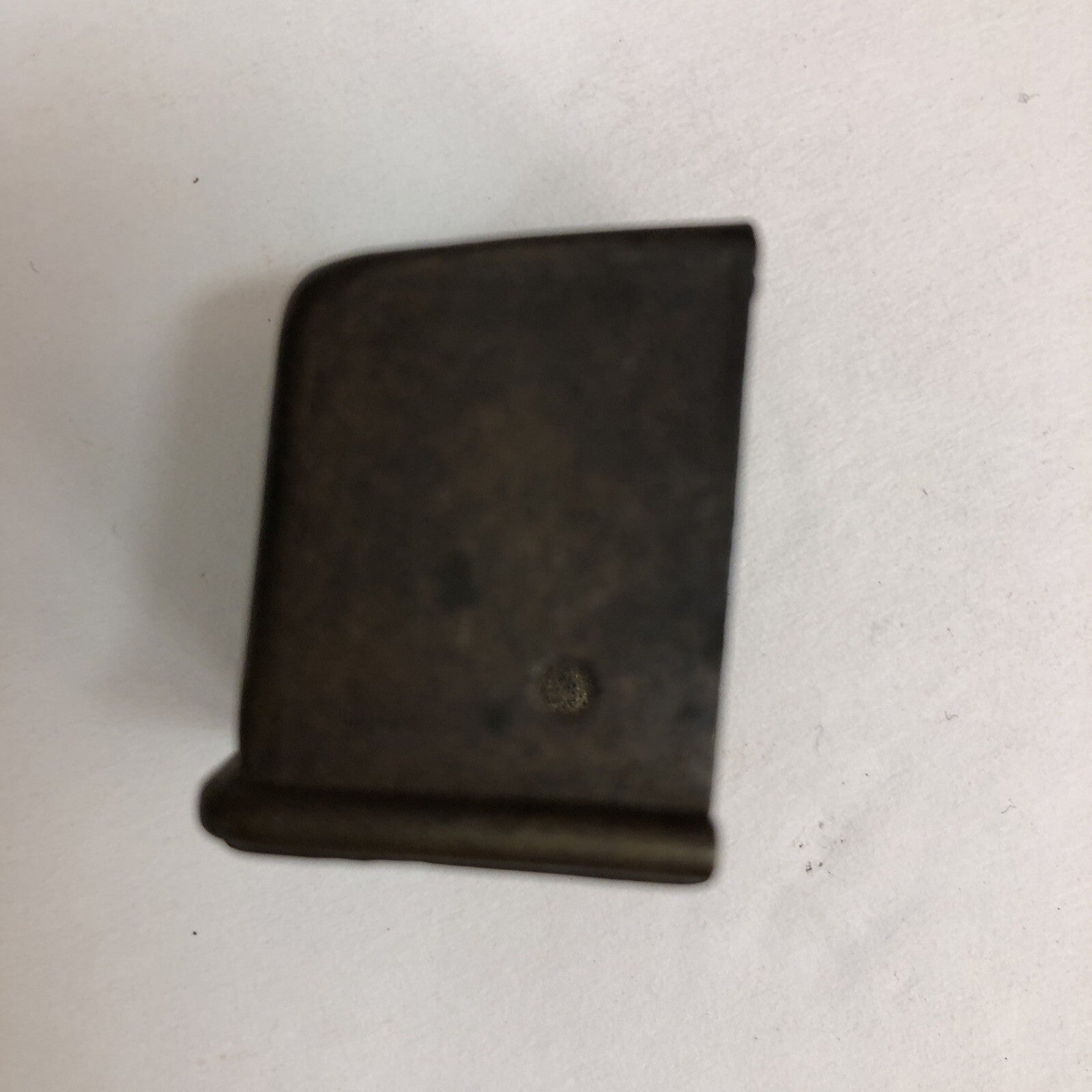 SINGLE ANTIQUE VINTAGE MID-CENTURY BRASS FURNITURE CUBE FOOT COVERS SALVAGE